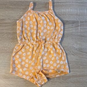 Old Navy Infant Orange and White Floral Romper